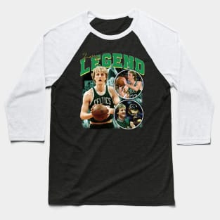 Larry Bird Legend Air Bird Basketball Signature Vintage Retro 80s 90s Bootleg Rap Style Baseball T-Shirt